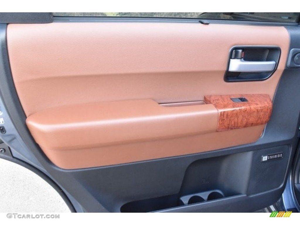 2018 Toyota Sequoia Platinum 4x4 Red Rock/Black Door Panel Photo #126055643