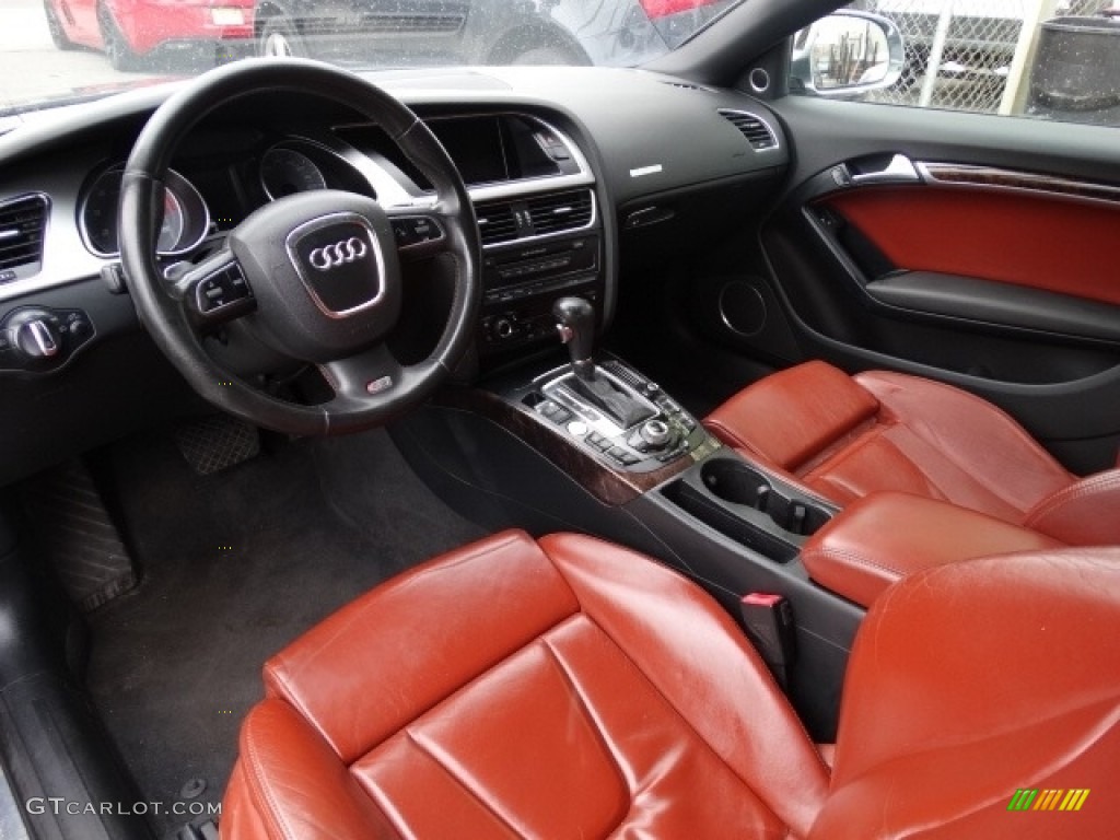 2009 S5 4.2 quattro - Deep Sea Blue Pearl Effect / Magma Red Silk Nappa Leather photo #16