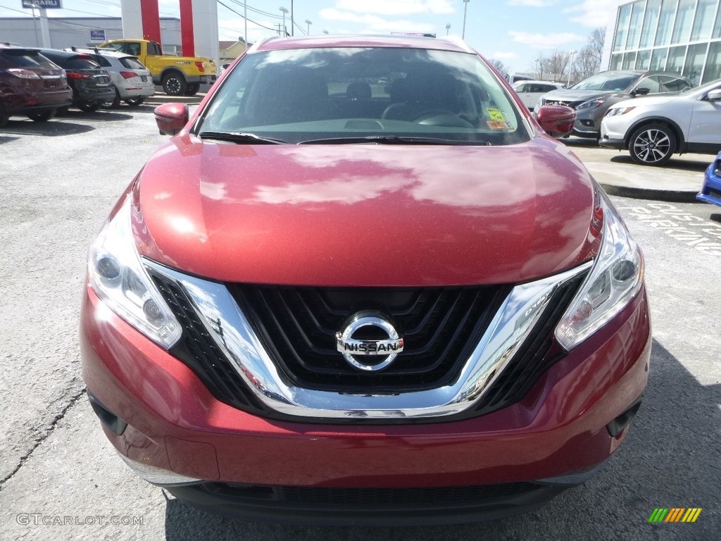2017 Murano SL AWD - Cayenne Red / Graphite photo #9