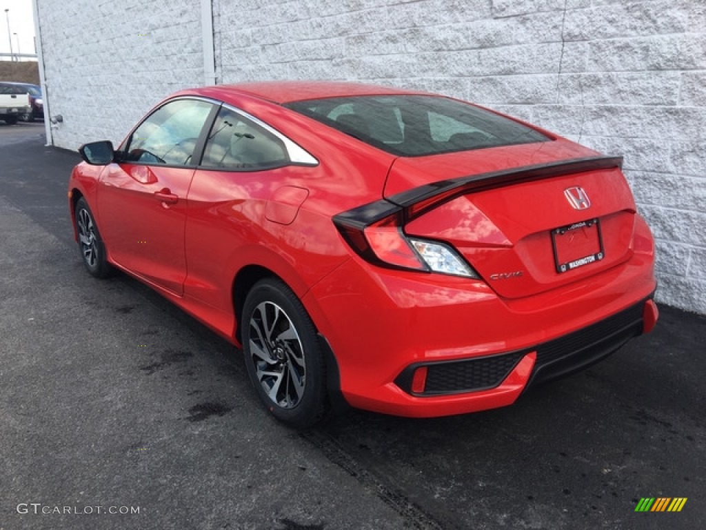 2018 Civic LX Coupe - Rallye Red / Black/Ivory photo #6