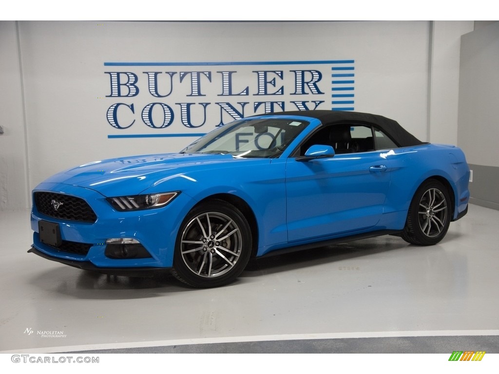 2017 Grabber Blue Ford Mustang Ecoboost Premium Convertible 126058896