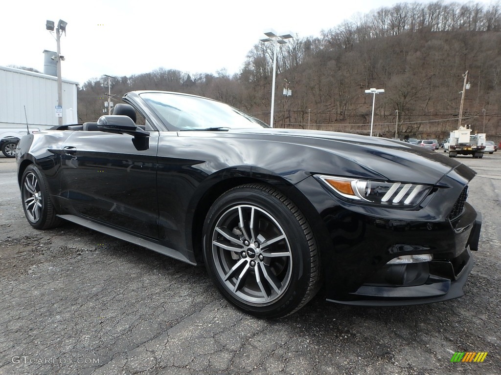 Shadow Black 2017 Ford Mustang EcoBoost Premium Convertible Exterior Photo #126070658