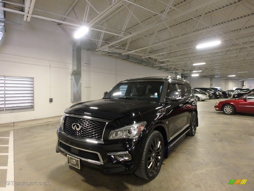 2017 QX80 Limited AWD - Black Obsidian / Limited Mocha Brown photo #1