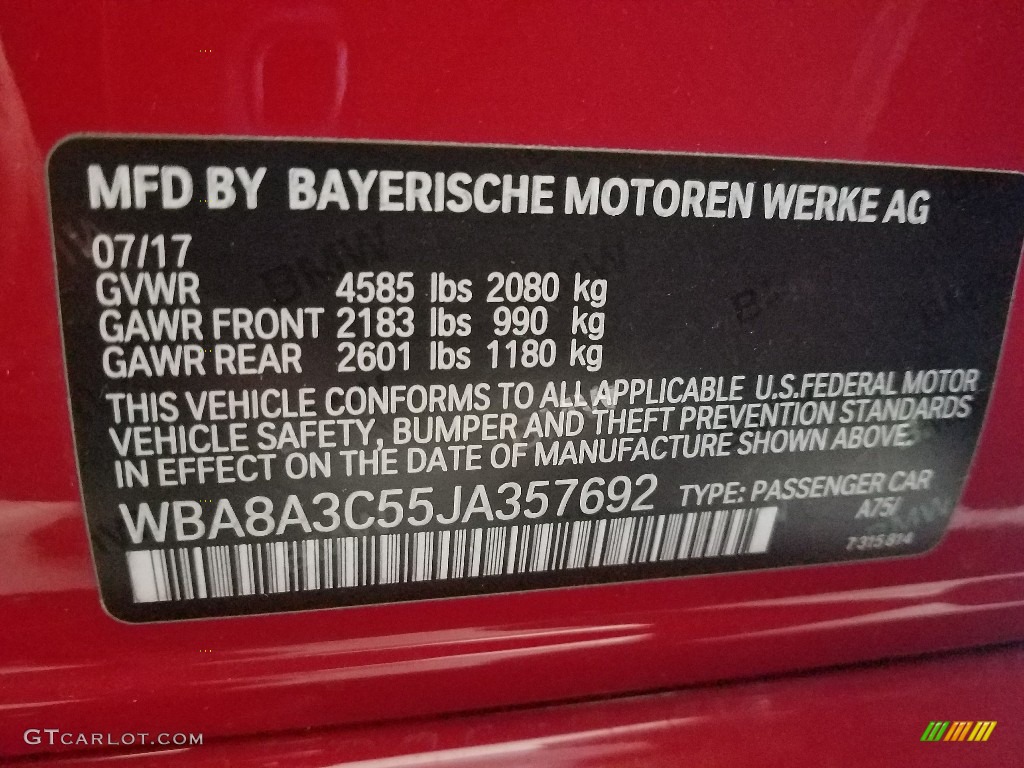 2018 3 Series 320i xDrive Sedan - Melbourne Red Metallic / Black photo #28