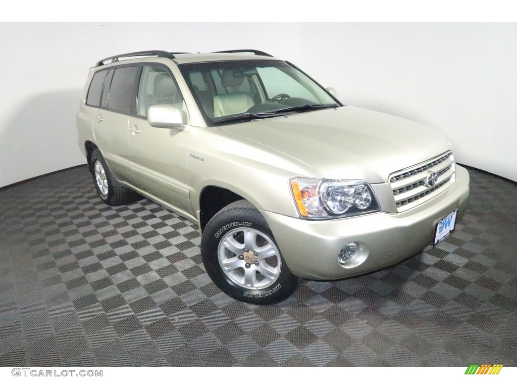 2002 Highlander Limited 4WD - Vintage Gold Metallic / Ivory photo #5