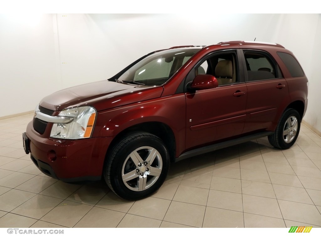 2009 Equinox LT - Deep Ruby Red Metallic / Light Cashmere photo #3