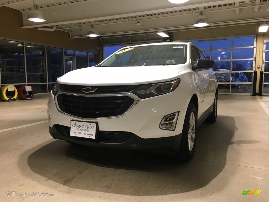 2018 Equinox LS AWD - Summit White / Medium Ash Gray photo #2