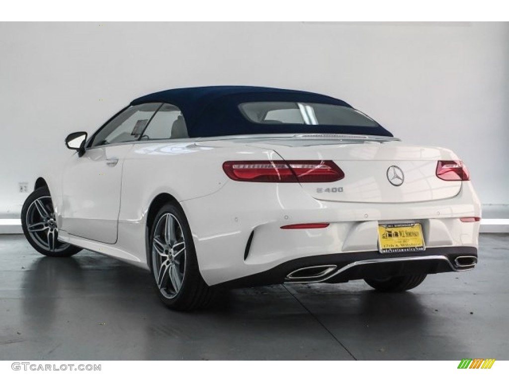 2018 E 400 Convertible - designo Diamond White Metallic / Macchiato Beige/Yacht Blue photo #3