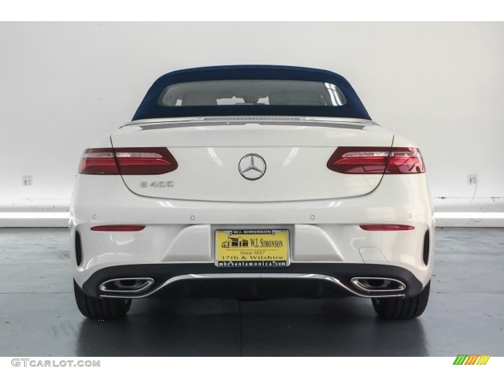 2018 E 400 Convertible - designo Diamond White Metallic / Macchiato Beige/Yacht Blue photo #4