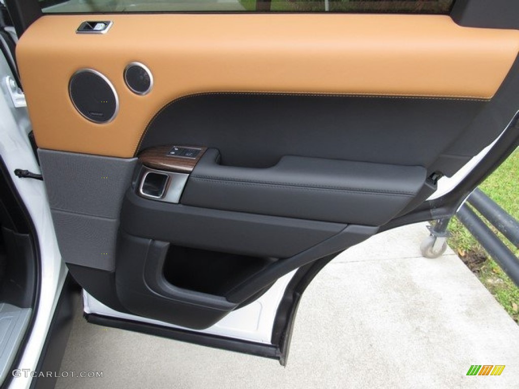 2018 Land Rover Range Rover Sport Supercharged Ebony/Vintage Tan Door Panel Photo #126078218
