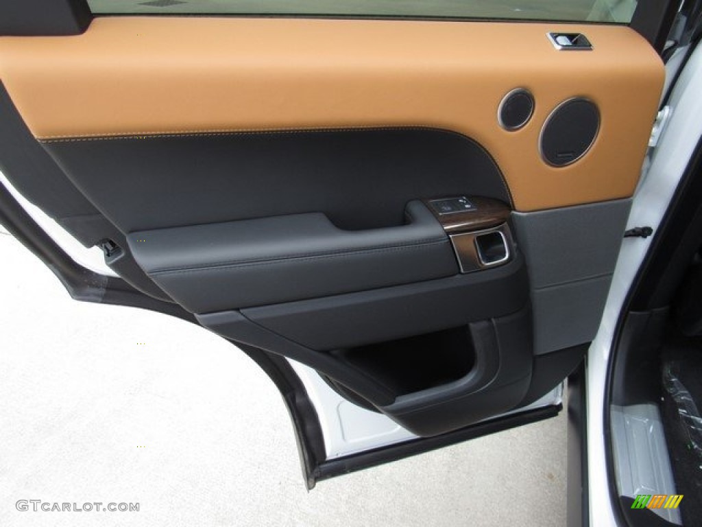 2018 Land Rover Range Rover Sport Supercharged Ebony/Vintage Tan Door Panel Photo #126078236