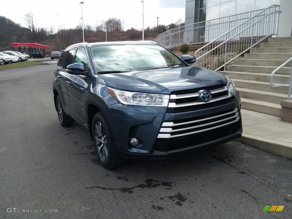 2018 Highlander Hybrid XLE AWD - Shoreline Blue Pearl / Almond photo #1