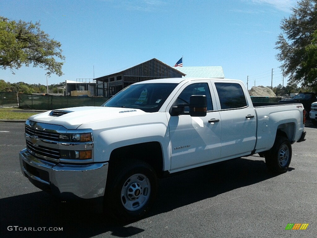 2018 Silverado 2500HD Work Truck Crew Cab 4x4 - Summit White / Dark Ash/Jet Black photo #1