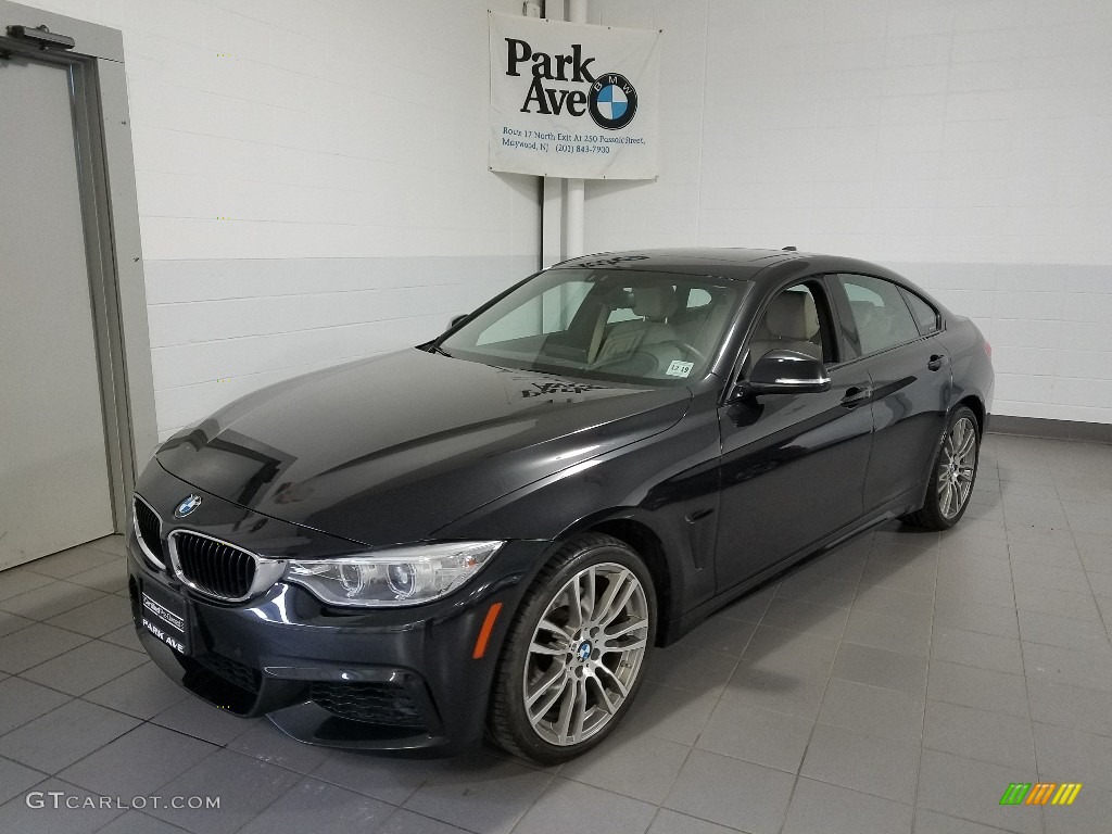 2015 4 Series 428i xDrive Gran Coupe - Black Sapphire Metallic / Oyster/Black photo #1