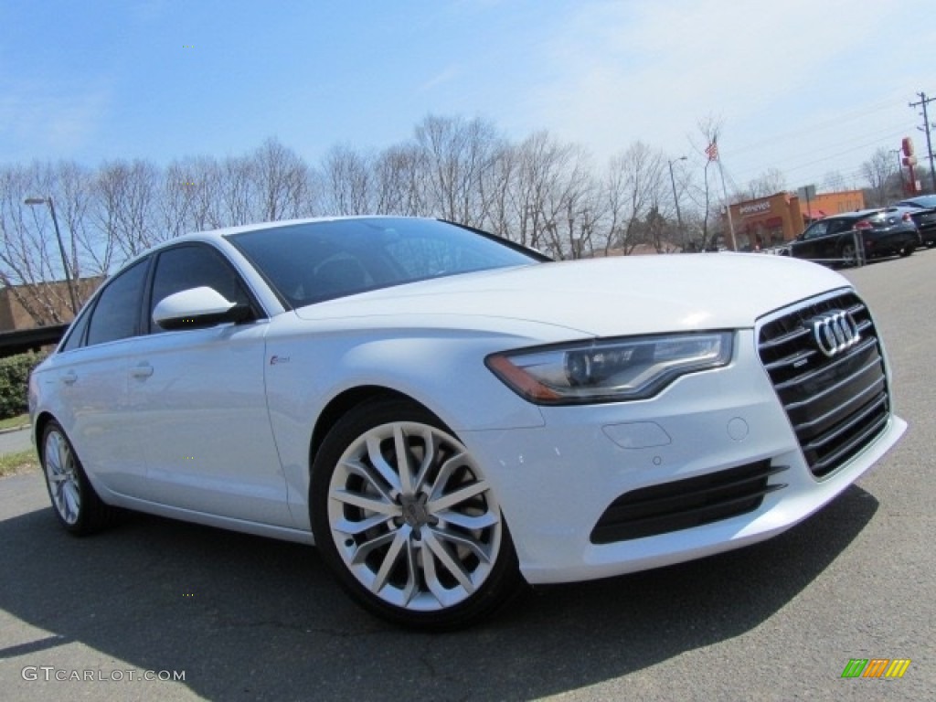 2012 A6 3.0T quattro Sedan - Glacier White Metallic / Black photo #2