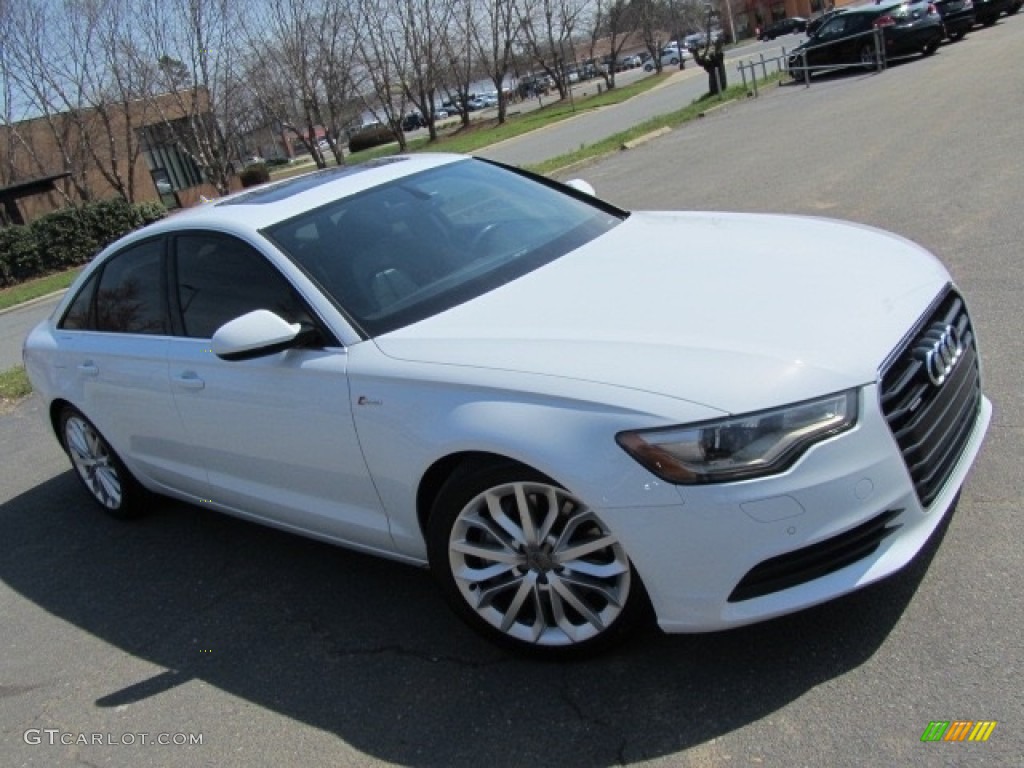 2012 A6 3.0T quattro Sedan - Glacier White Metallic / Black photo #3