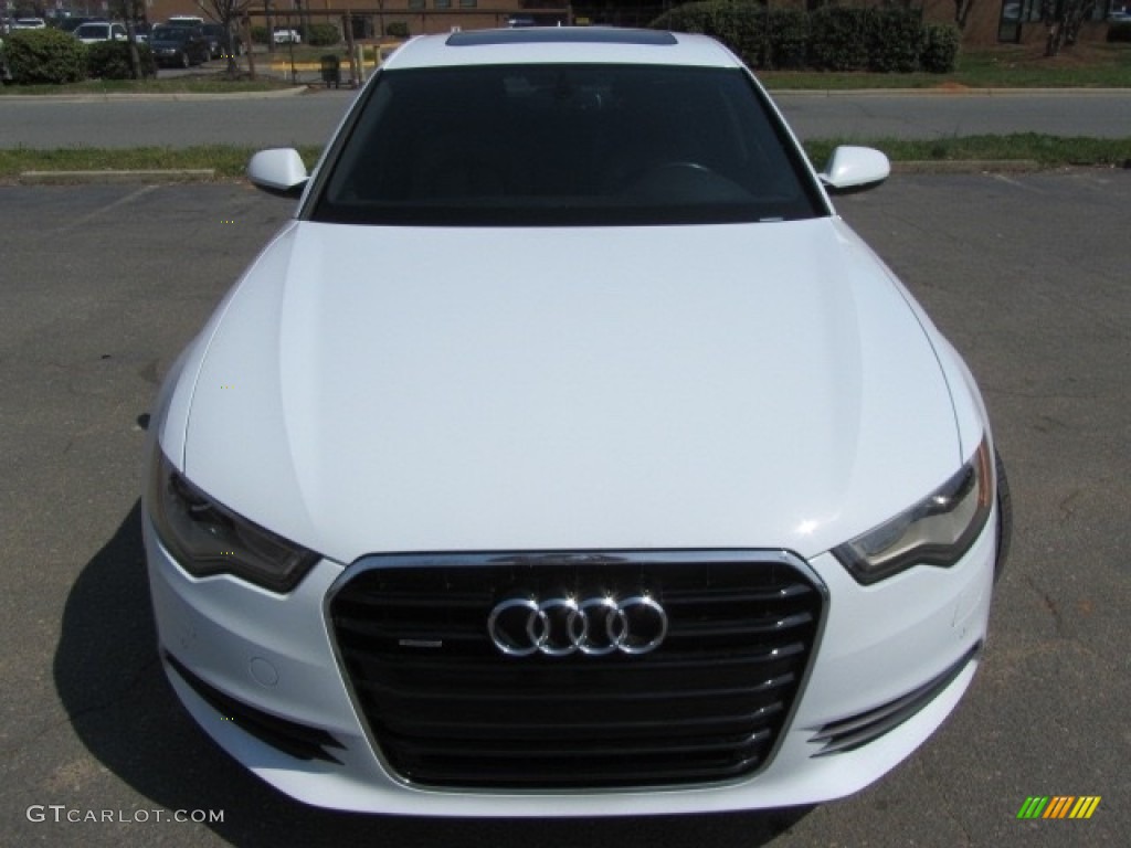 2012 A6 3.0T quattro Sedan - Glacier White Metallic / Black photo #5