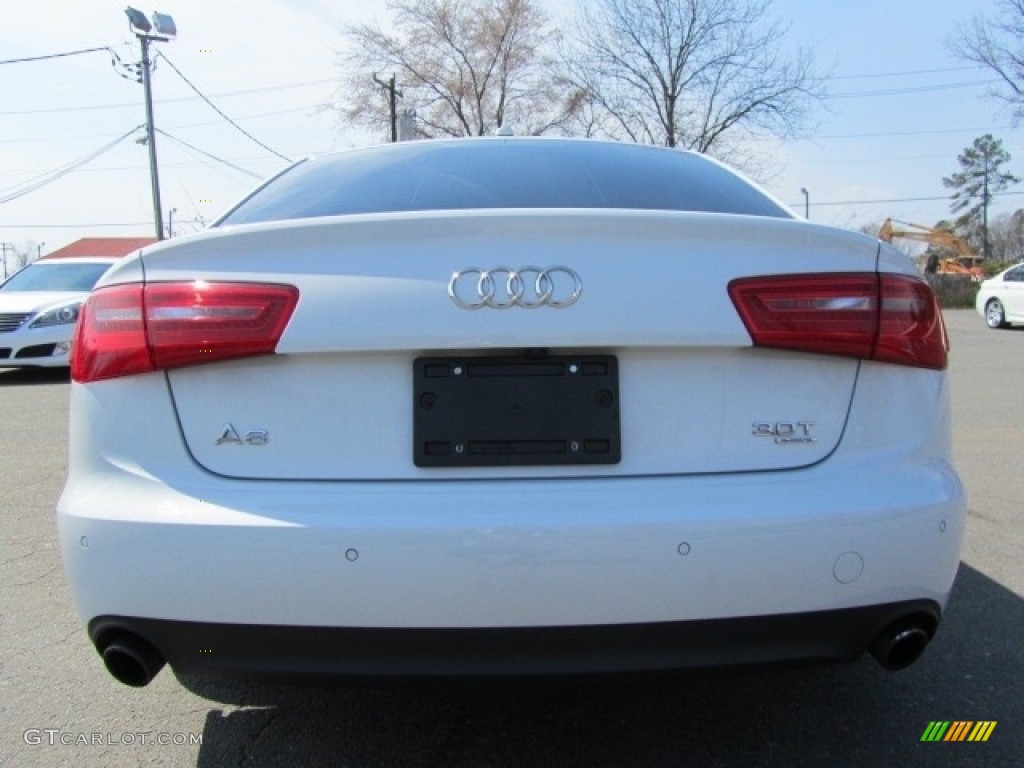 2012 A6 3.0T quattro Sedan - Glacier White Metallic / Black photo #9