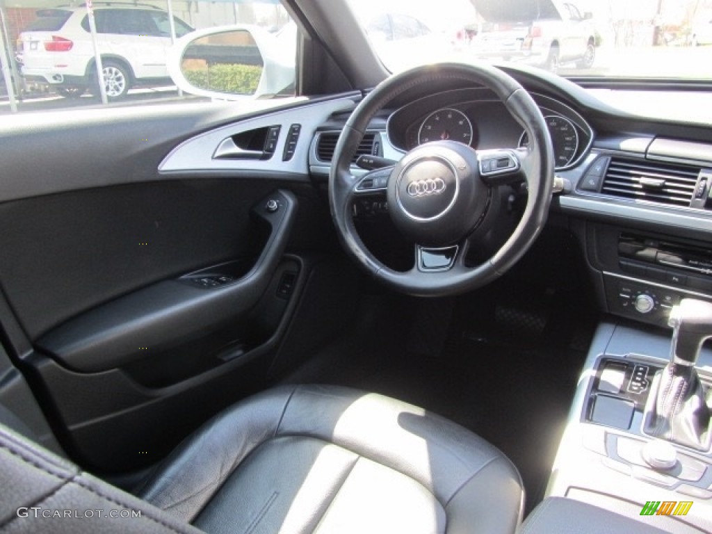 2012 A6 3.0T quattro Sedan - Glacier White Metallic / Black photo #12