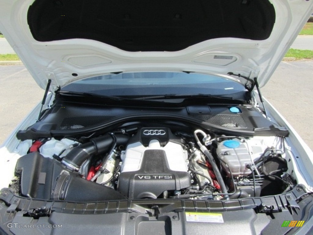 2012 A6 3.0T quattro Sedan - Glacier White Metallic / Black photo #25