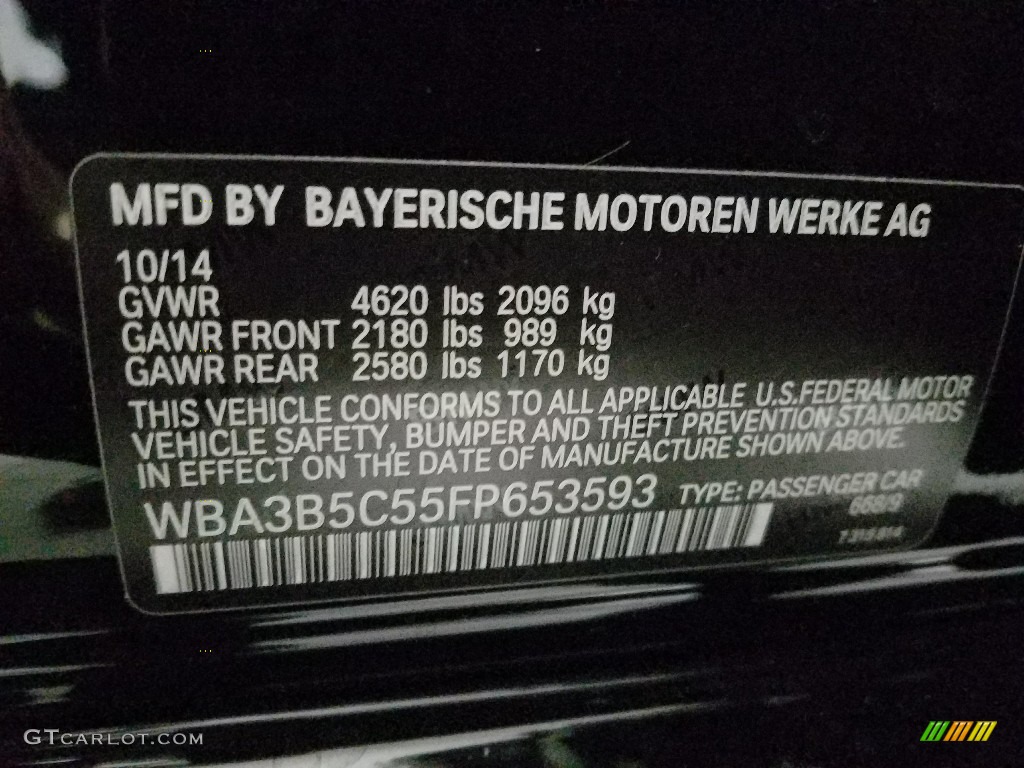 2015 3 Series 328i xDrive Sedan - Jet Black / Black photo #28