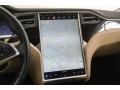 2014 Tesla Model S Tan Interior Navigation Photo