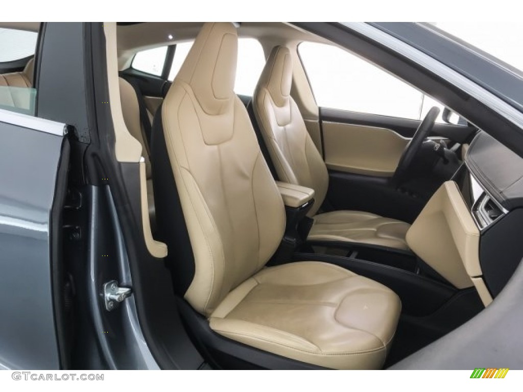 Tan Interior 2014 Tesla Model S P85D Performance Photo #126083289