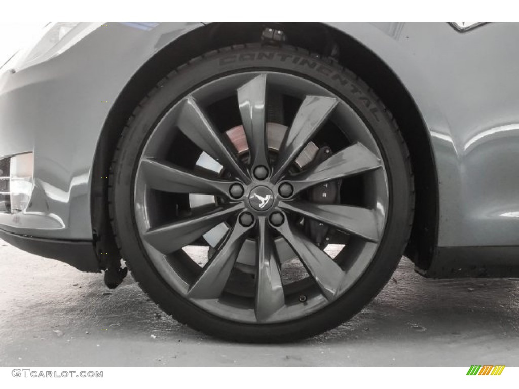 2014 Model S P85D Performance - Grey Metallic / Tan photo #8