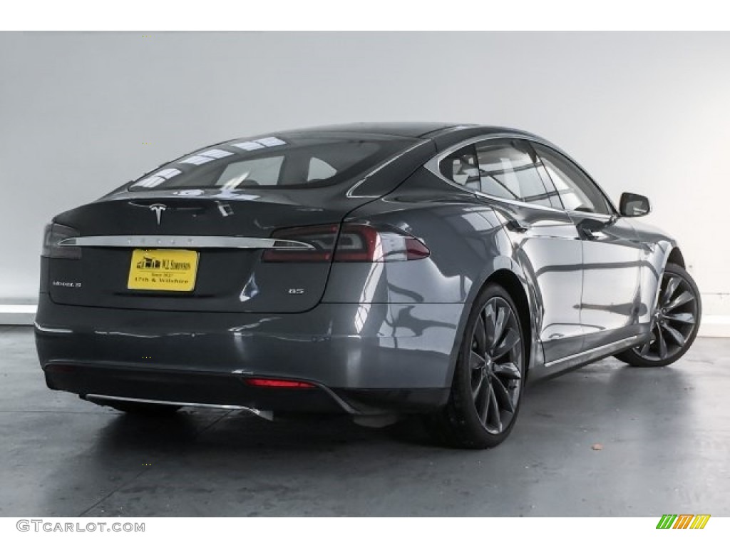 2014 Model S P85D Performance - Grey Metallic / Tan photo #16