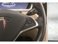 2014 Tesla Model S Tan Interior Steering Wheel Photo