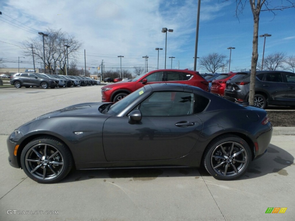 Machine Gray Metallic 2018 Mazda MX-5 Miata RF Grand Touring Exterior Photo #126085686