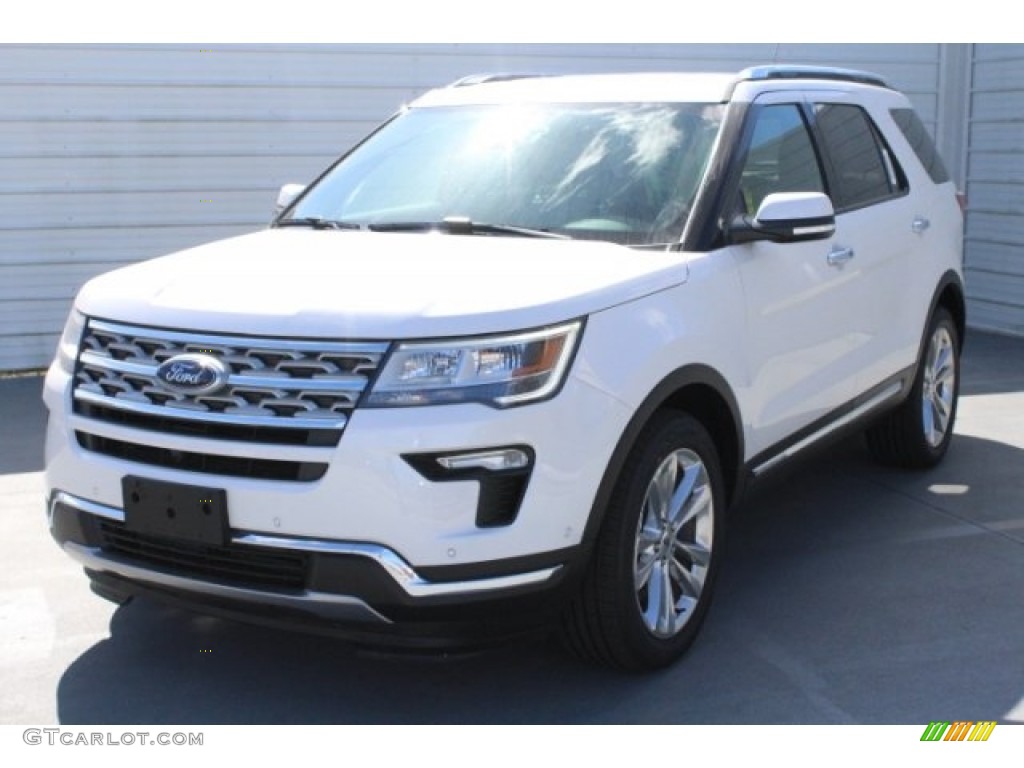 2018 Explorer Limited - White Platinum / Ebony Black photo #3