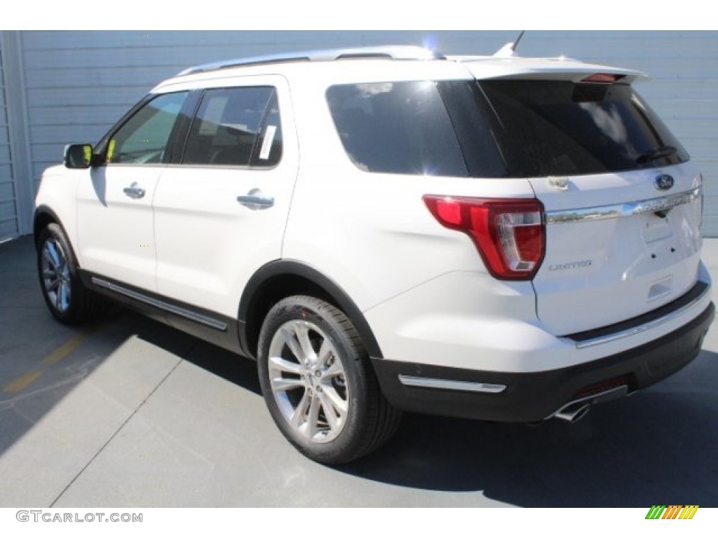 2018 Explorer Limited - White Platinum / Ebony Black photo #7