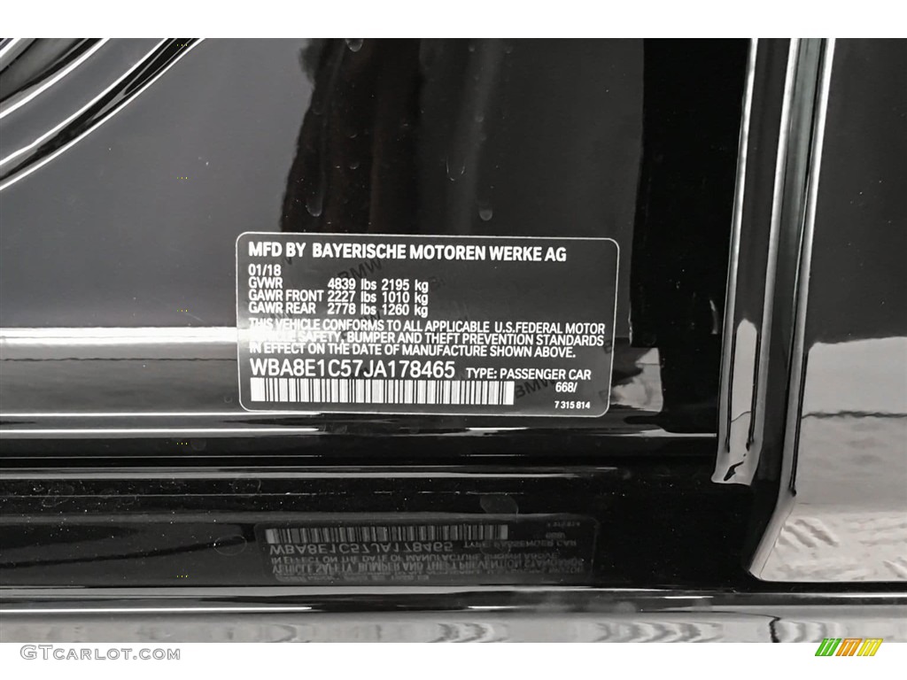 2018 3 Series 330e iPerformance Sedan - Jet Black / Black photo #11
