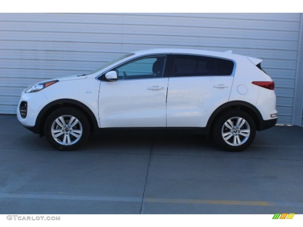 2017 Sportage LX AWD - Clear White / Black photo #6