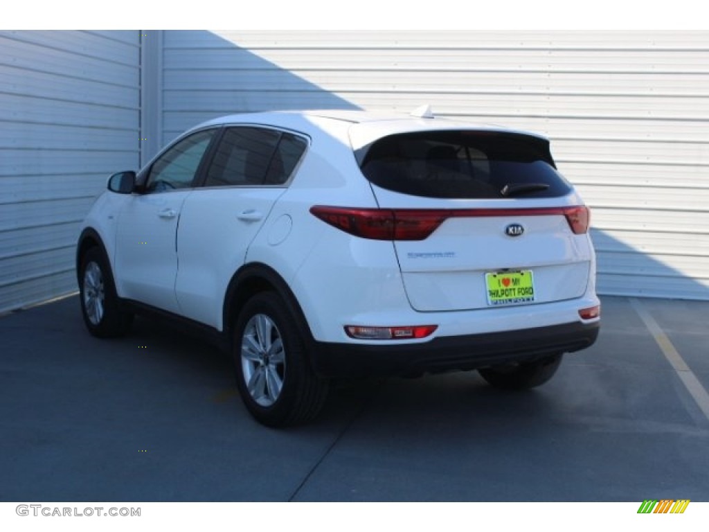 2017 Sportage LX AWD - Clear White / Black photo #7