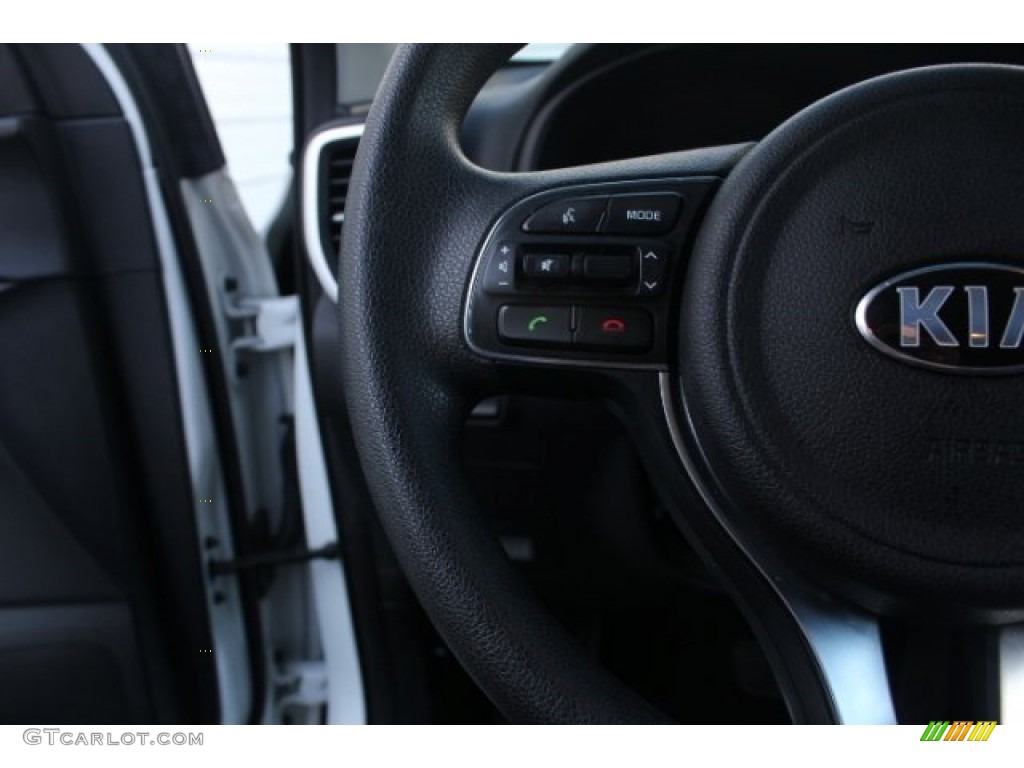 2017 Sportage LX AWD - Clear White / Black photo #19