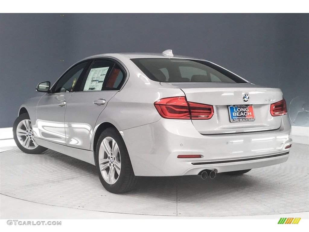 2018 3 Series 330i Sedan - Glacier Silver Metallic / Black photo #3