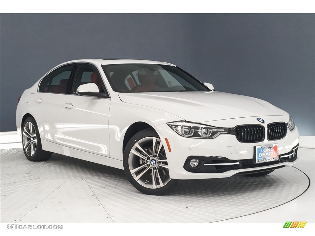 2018 3 Series 330i Sedan - Alpine White / Coral Red photo #12