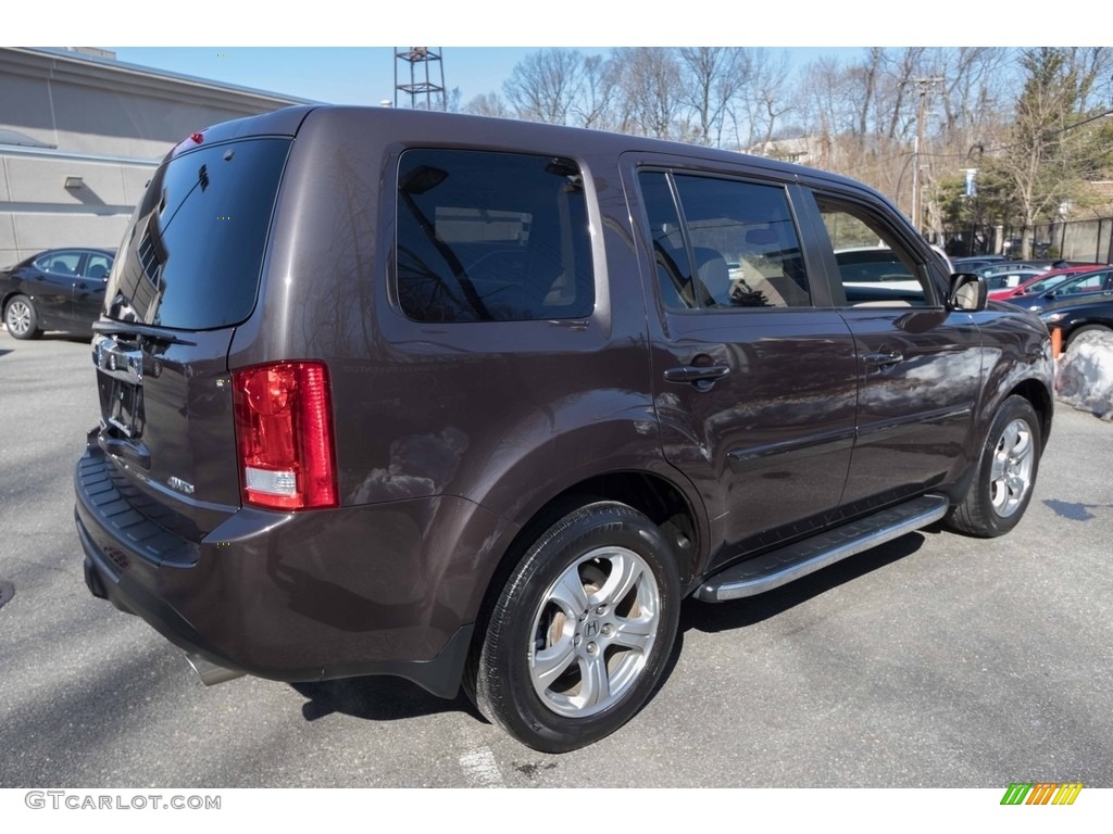 2015 Pilot EX-L 4WD - Dark Amber Metallic / Beige photo #8