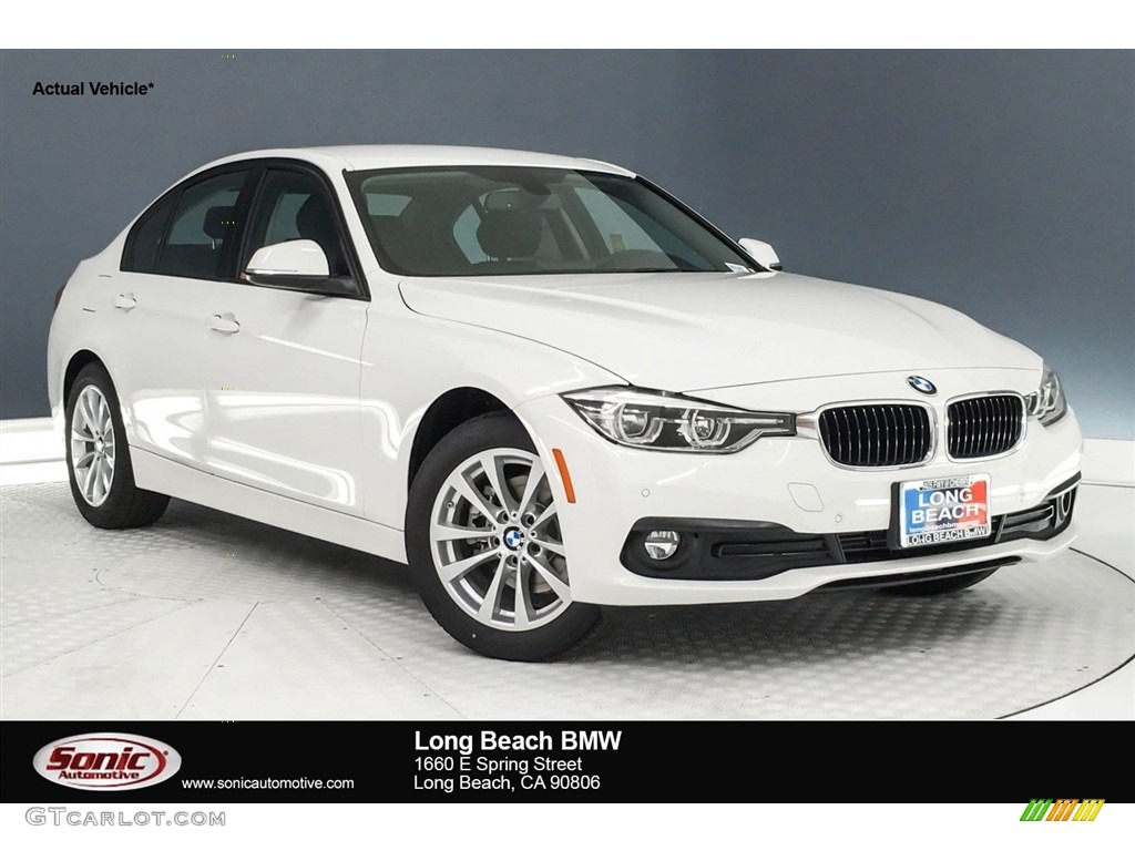 2018 3 Series 320i Sedan - Alpine White / Black photo #1