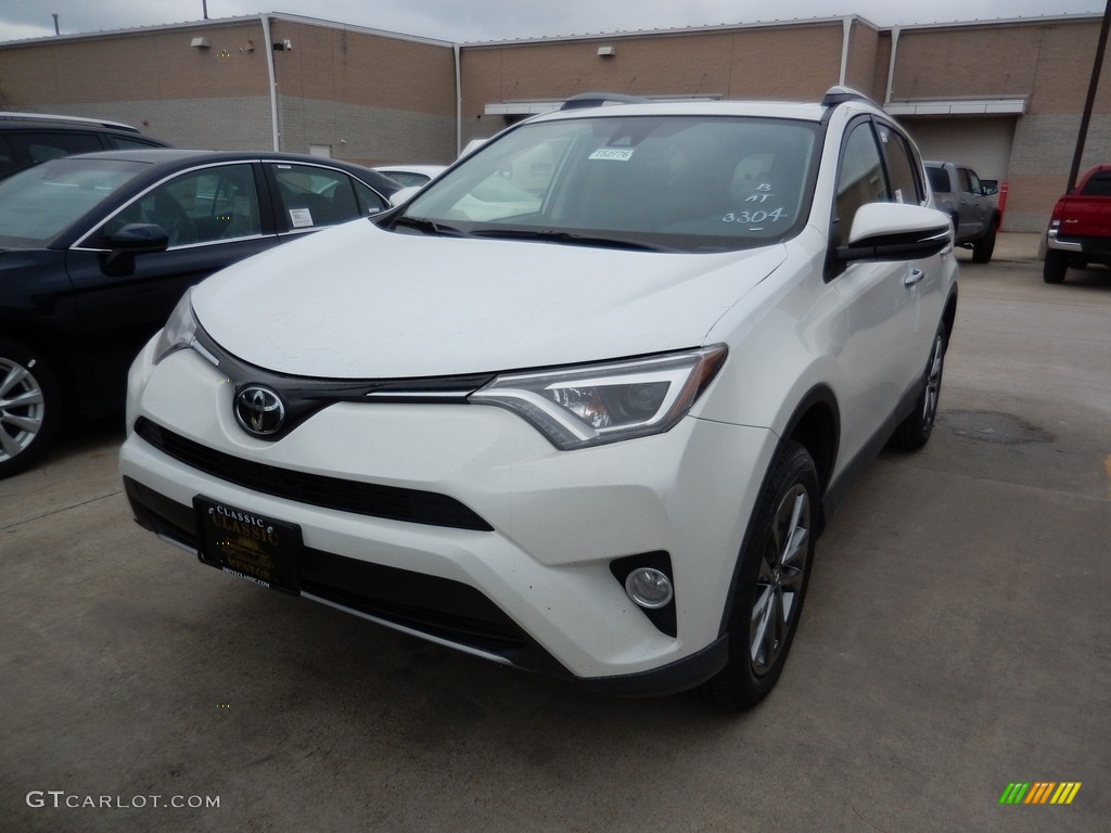 2018 RAV4 Limited AWD - Blizzard White Pearl / Black photo #1