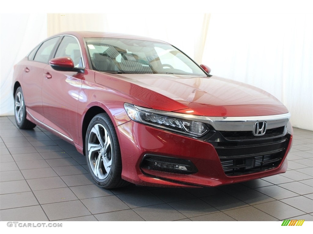 2018 Accord EX-L Sedan - Radiant Red Metallic / Ivory photo #2