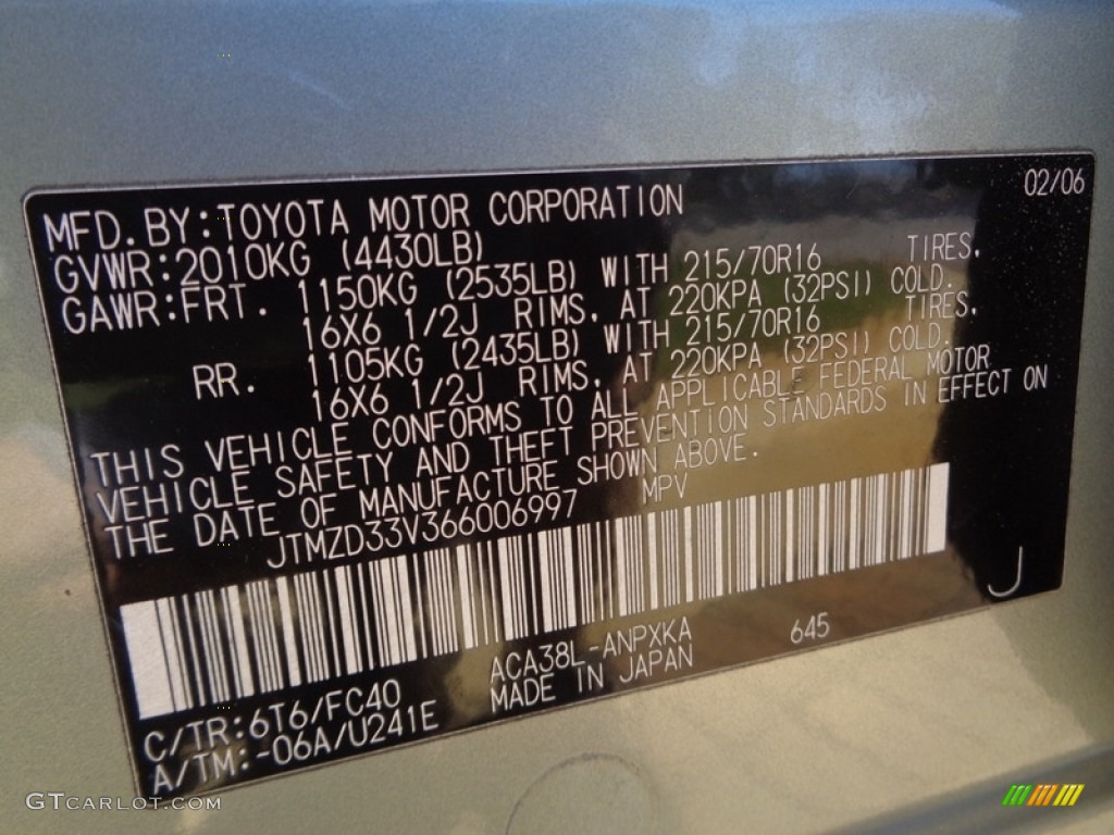 2006 RAV4  - Everglade Metallic / Taupe photo #82