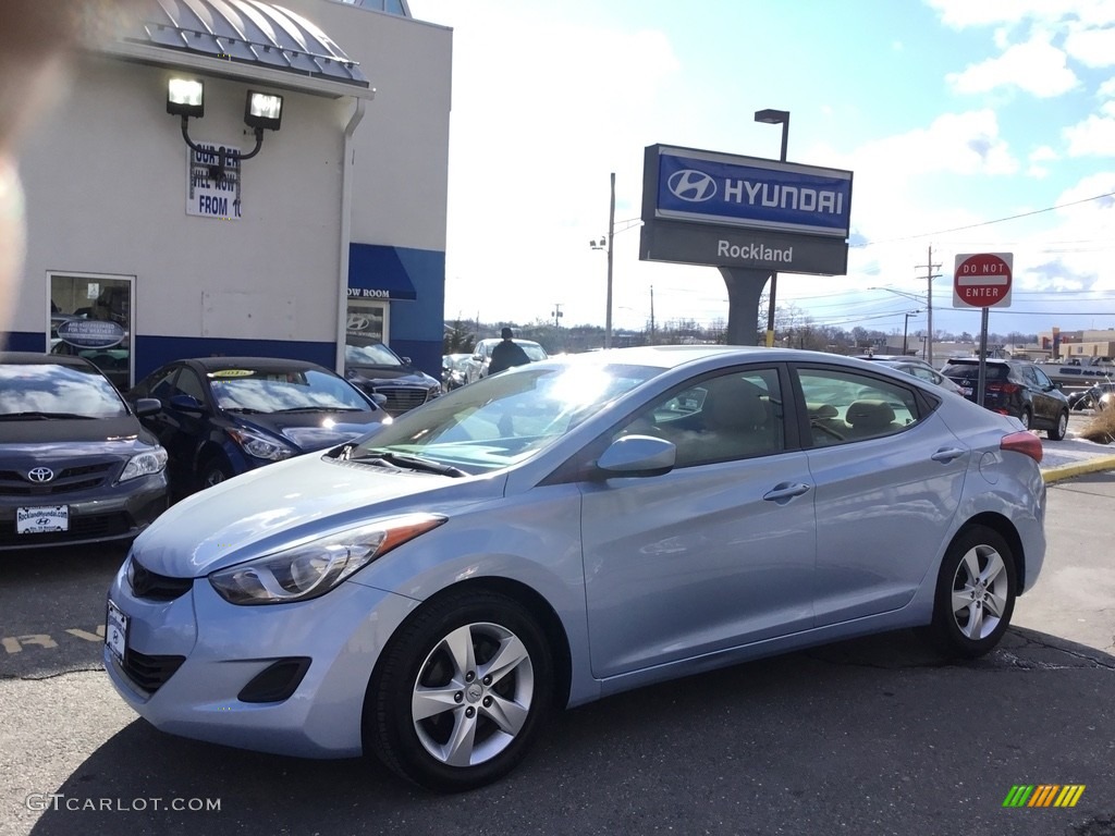 2011 Elantra GLS - Blue Sky Metallic / Beige photo #1