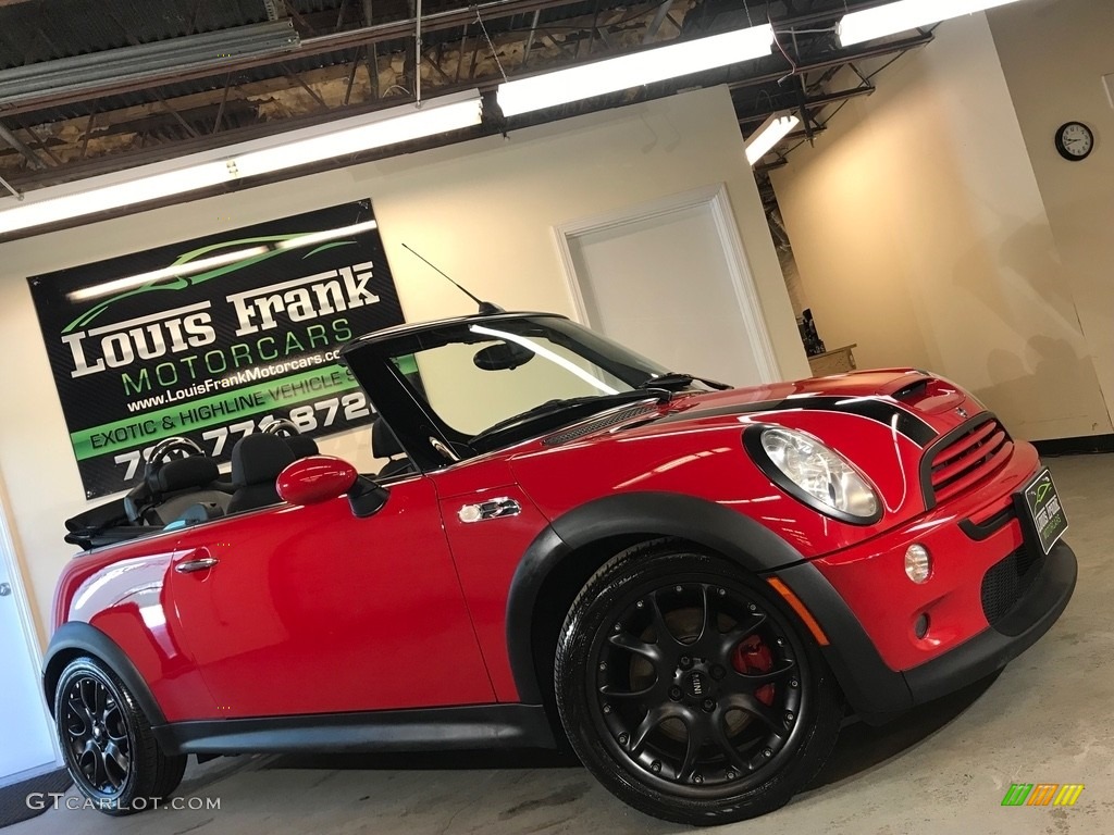 2007 Cooper S John Cooper Works Convertible - Chili Red / Grey/Carbon Black photo #2