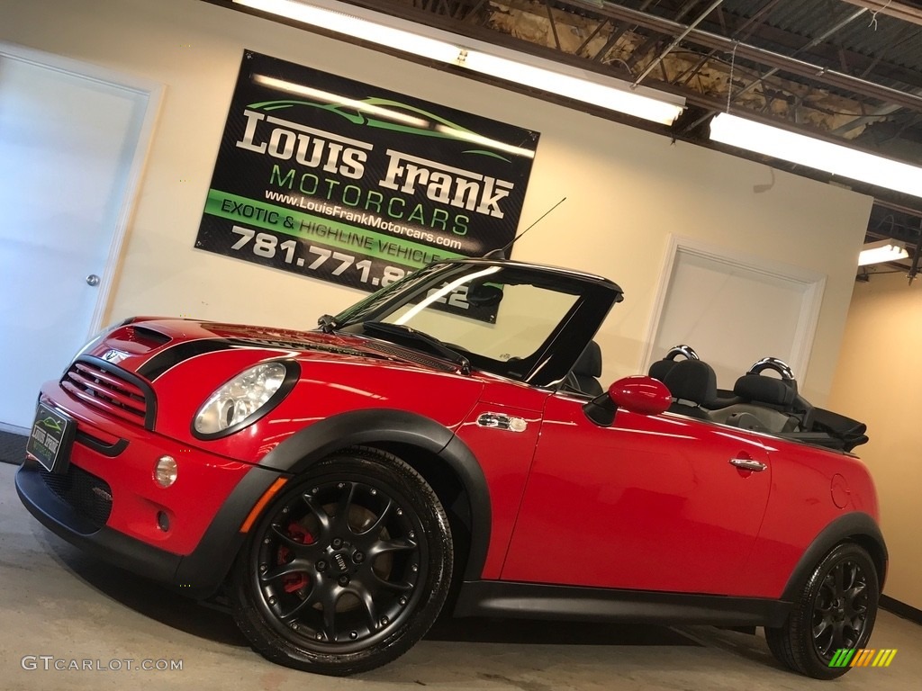 2007 Cooper S John Cooper Works Convertible - Chili Red / Grey/Carbon Black photo #4
