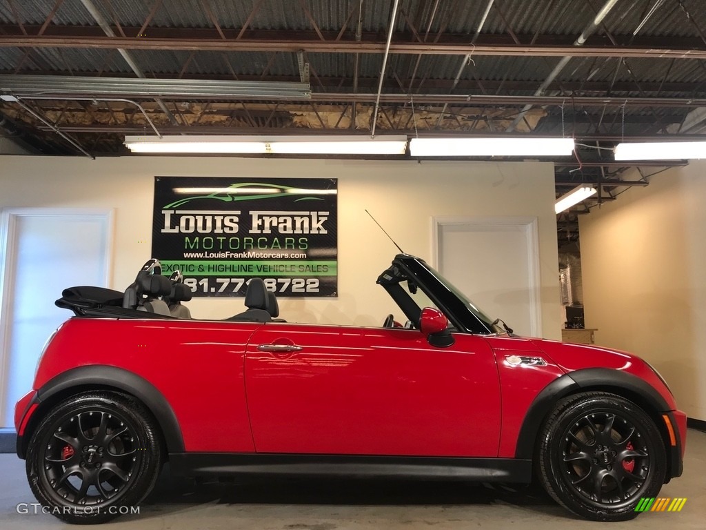 2007 Cooper S John Cooper Works Convertible - Chili Red / Grey/Carbon Black photo #6