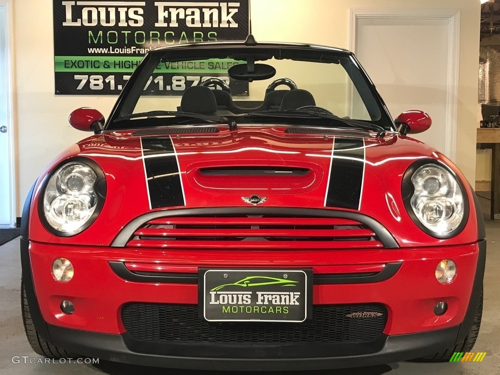 2007 Cooper S John Cooper Works Convertible - Chili Red / Grey/Carbon Black photo #7