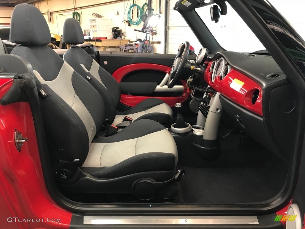 2007 Cooper S John Cooper Works Convertible - Chili Red / Grey/Carbon Black photo #13